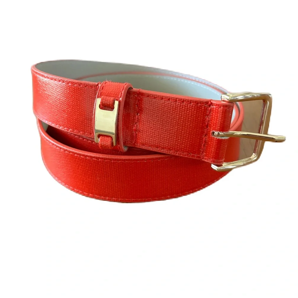 Tahari Arthur S. Levine Melon and Gold Belt Size 14